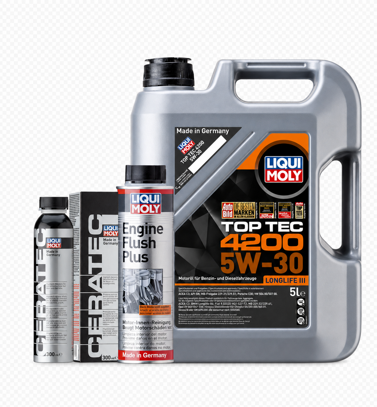 Liqui Moly Motor Bakım Paketi 5W-30 | Motor Yağı + Engine Flush + Cera Tec